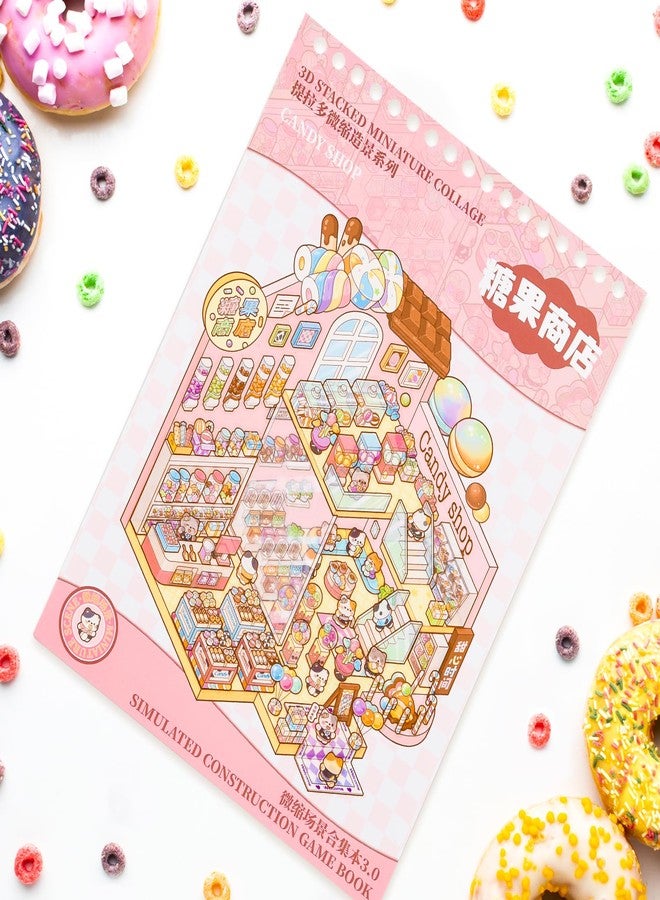 Aifong 10 Sets Big Size DIY 3D Sticker Scene Collection Book 3D Sticker Scene Miniature Therapy Stickers for Relief Stress Pass The Time (Style3) - Image 5
